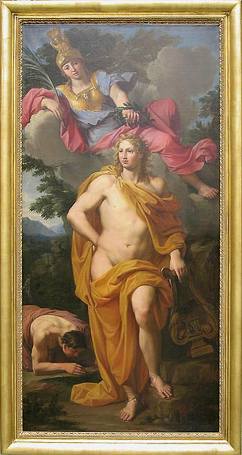 Apollon couronné par Minerve