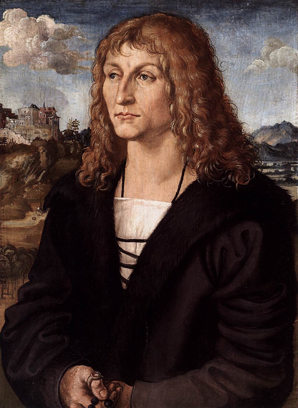 Portrait d'un jeune homme imberbe