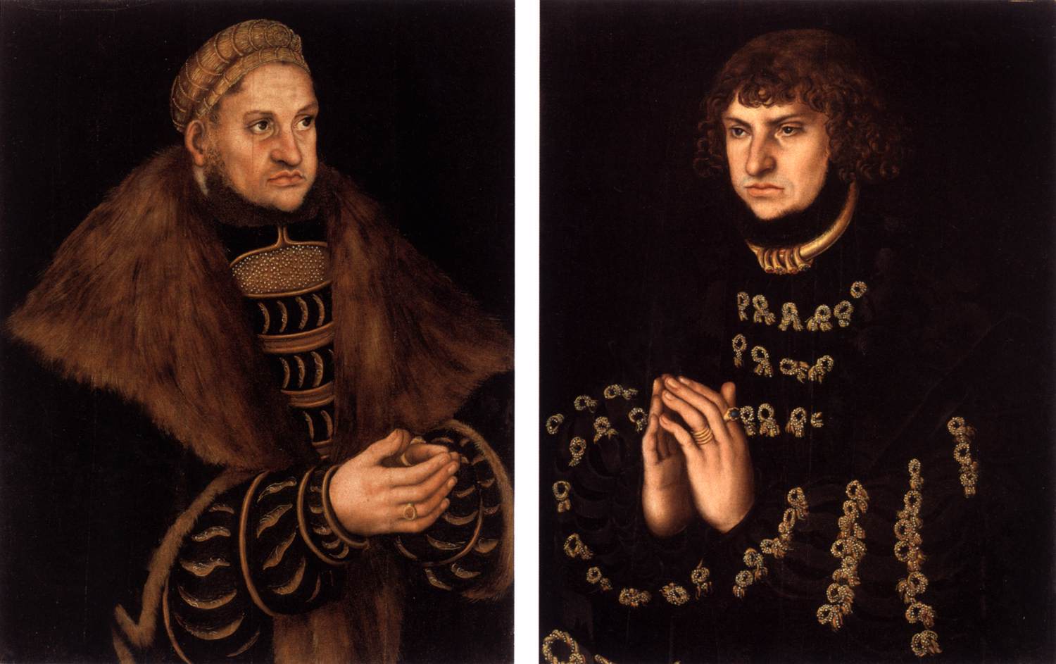 Portraits des donateurs Frédéric le Sage et Jean le Constant