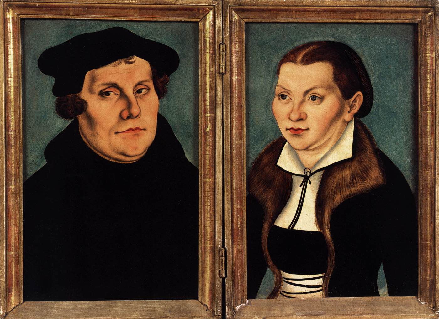 Diptyque de portraits de Martin Luther et de sa femme Katharina von Bora