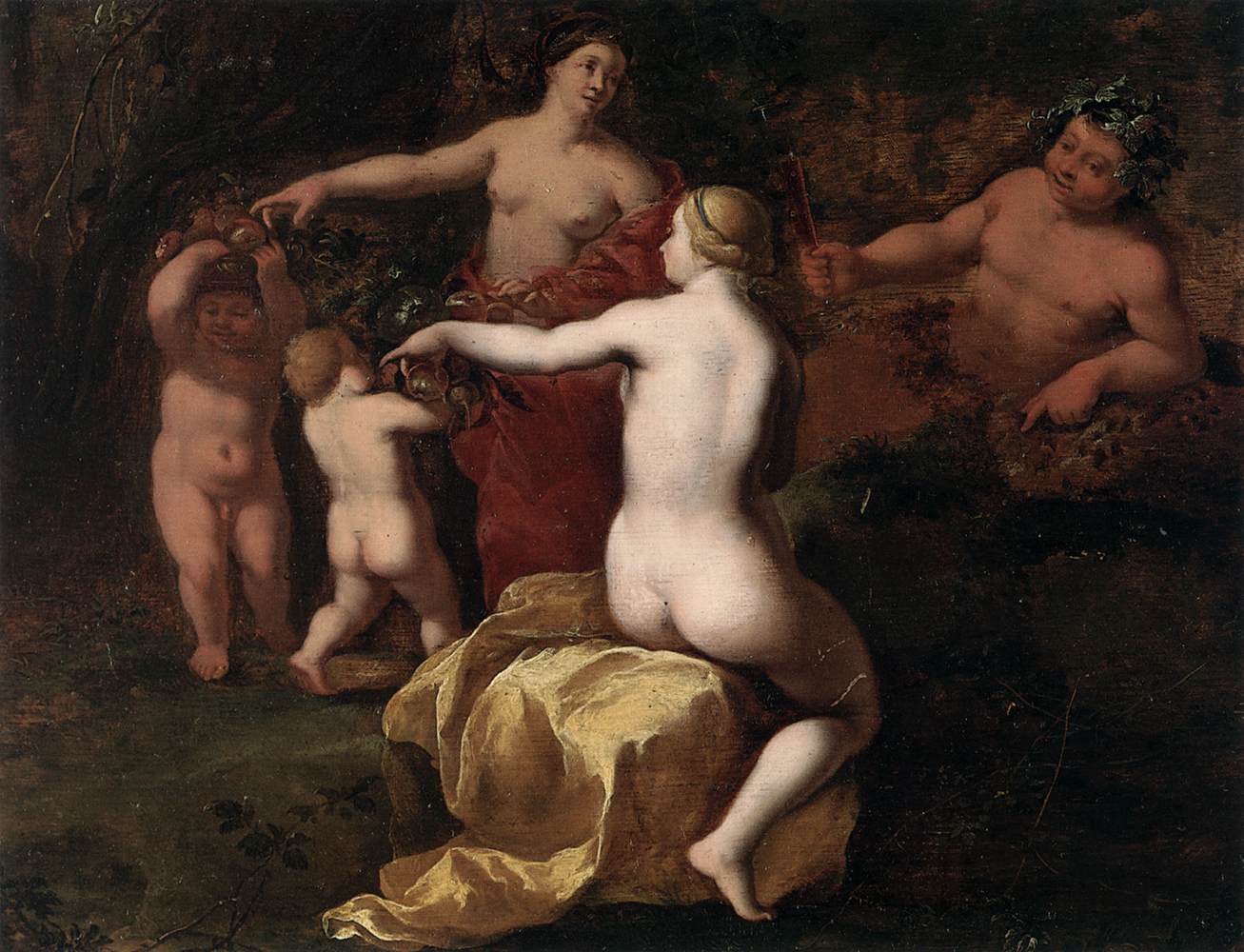 Bacchus et nymphes dans un paysage (détail)