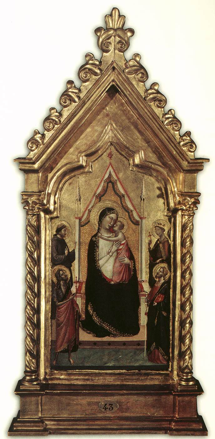 Vierge à l'Enfant en majesté entourée de saints
