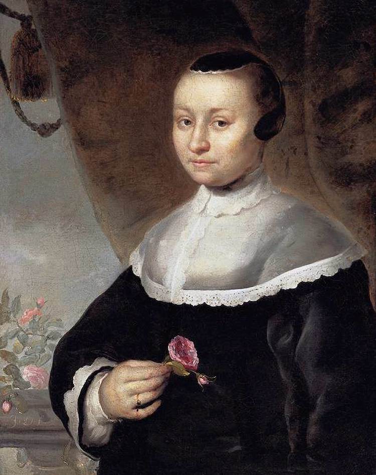 Jeune femme avec une rose