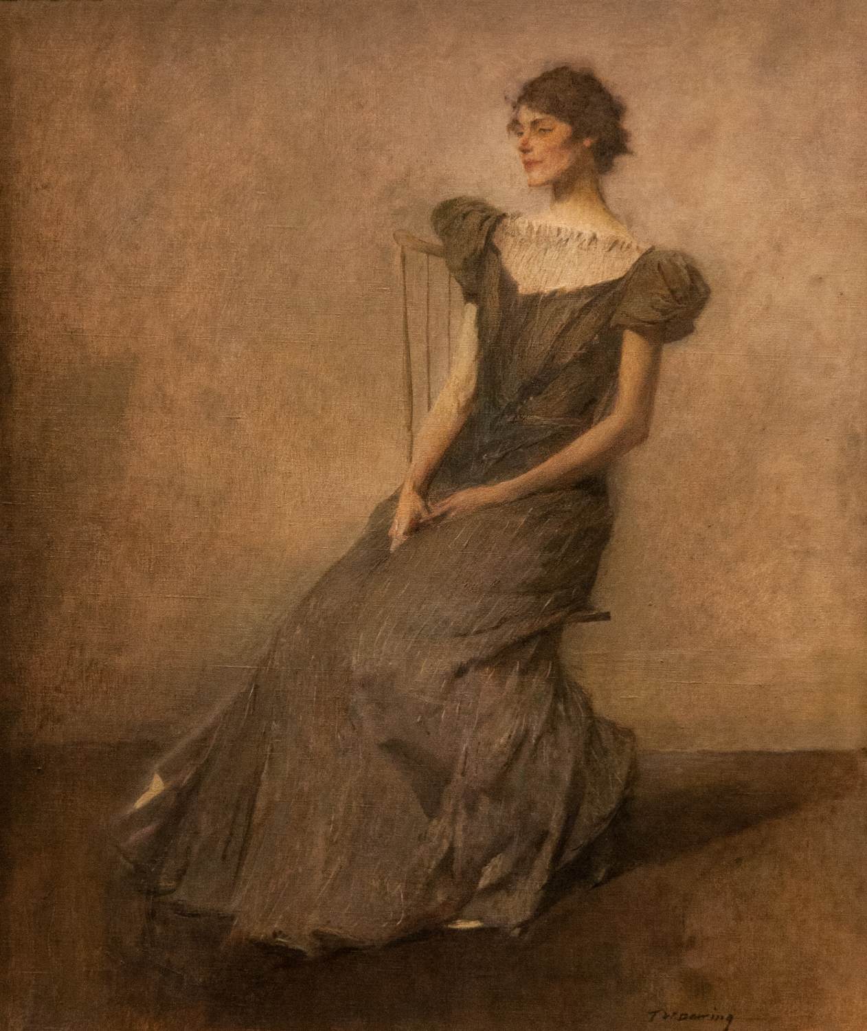 La dame en vert et gris