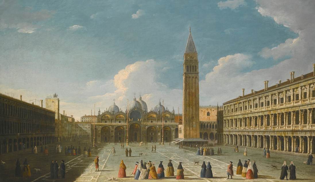 Vue de la Piazza San Marco avec la basilique, Venise