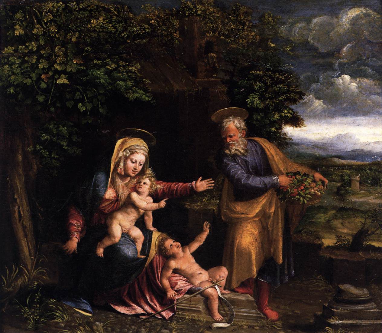 La Sainte Famille avec le jeune saint Jean-Baptiste