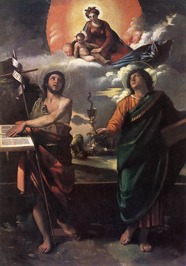 La Vierge apparaissant aux saints Jean-Baptiste et Jean l'Évangéliste