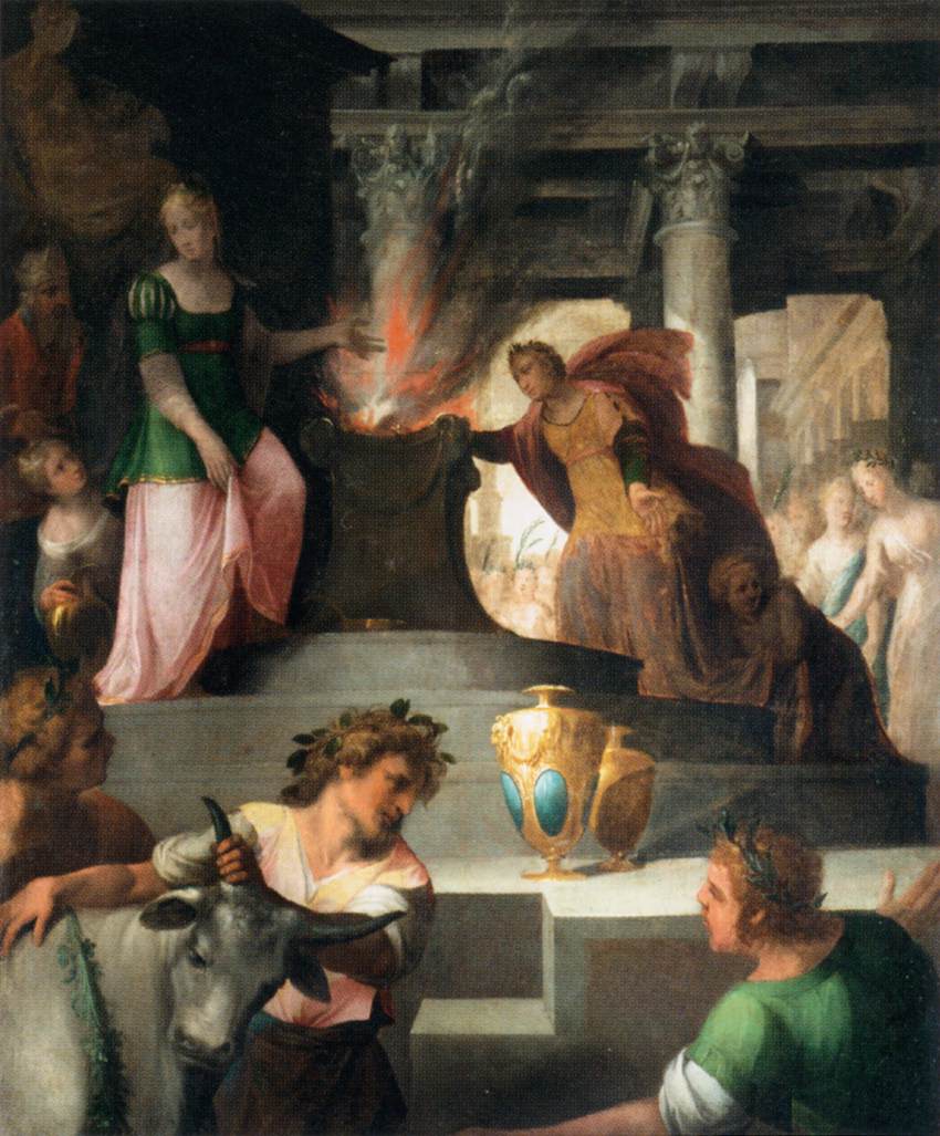 Hyanthe et Clymène offrant un sacrifice à Vénus