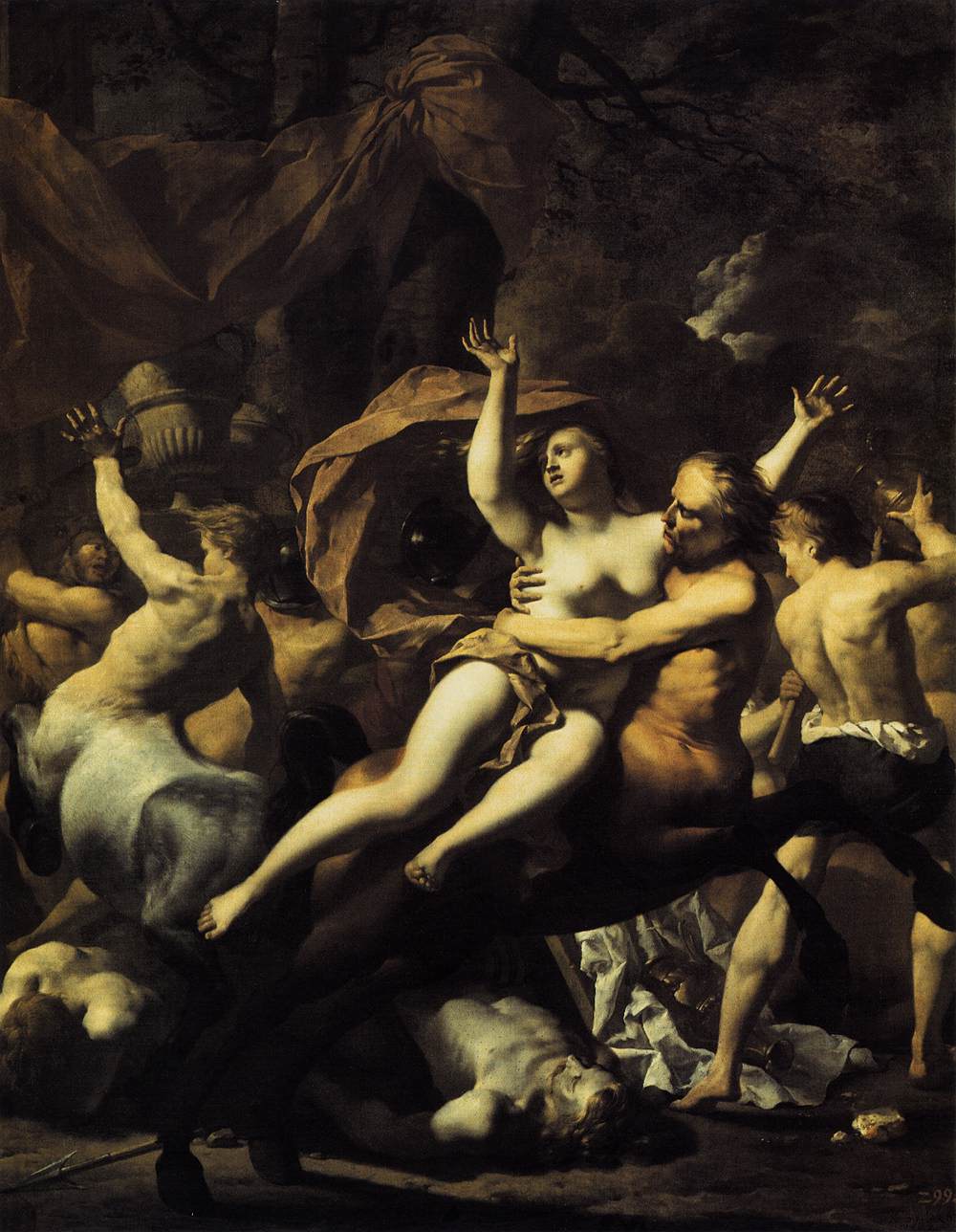 La bataille des Centaures et des Lapithes au mariage d'Hippodamie