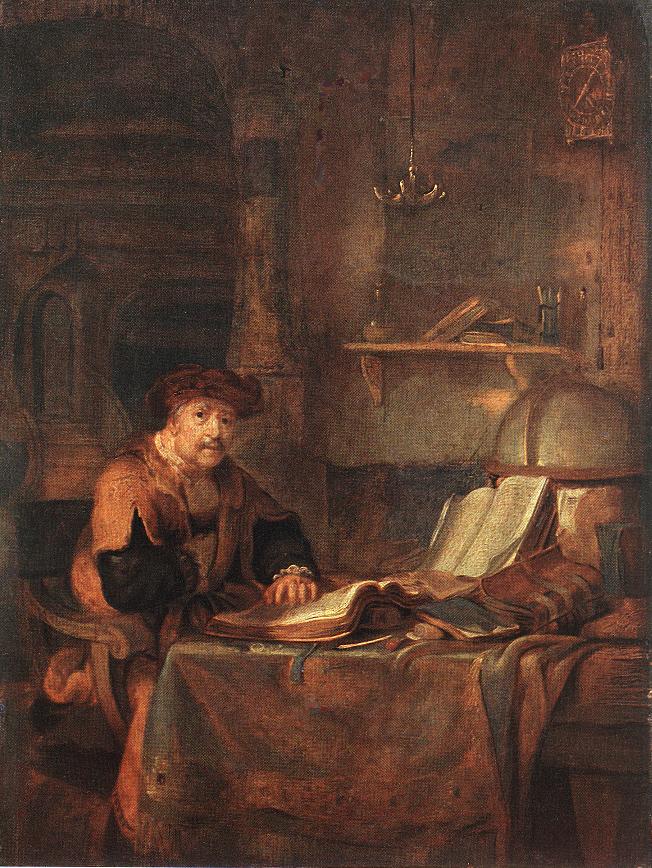 Érudit avec ses livres