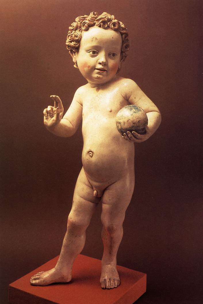 Enfant Jésus au globe terrestre