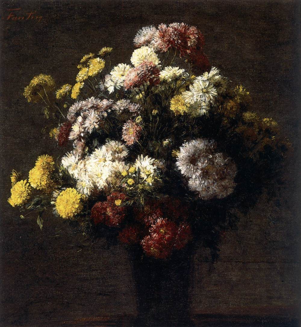 Chrysanthèmes dans un vase