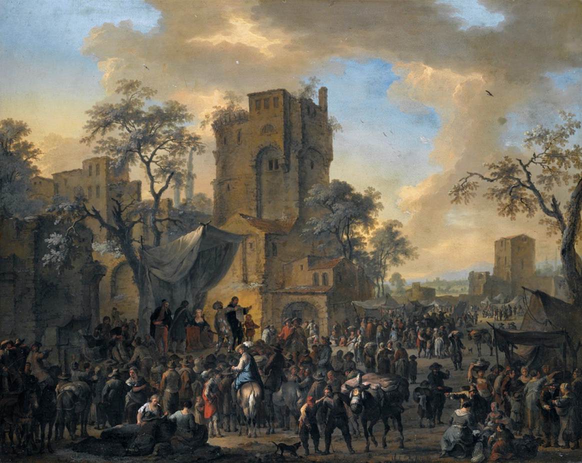 Paysage de village à l'italienne