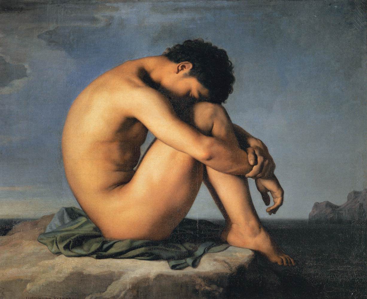Jeune homme au bord de la mer