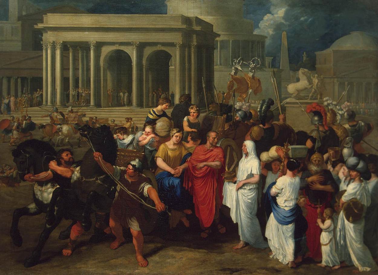 Lucius Albinus donnant son char aux Vestales