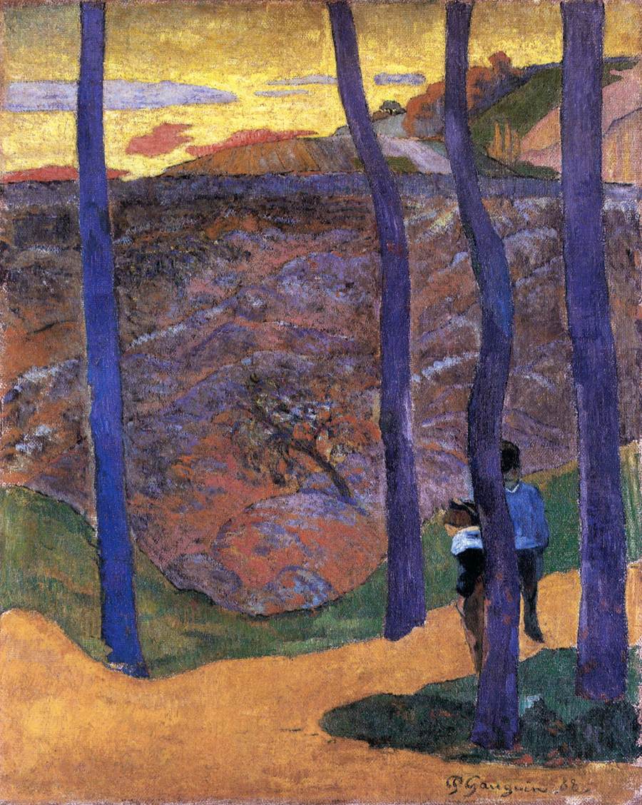 Arbres bleus