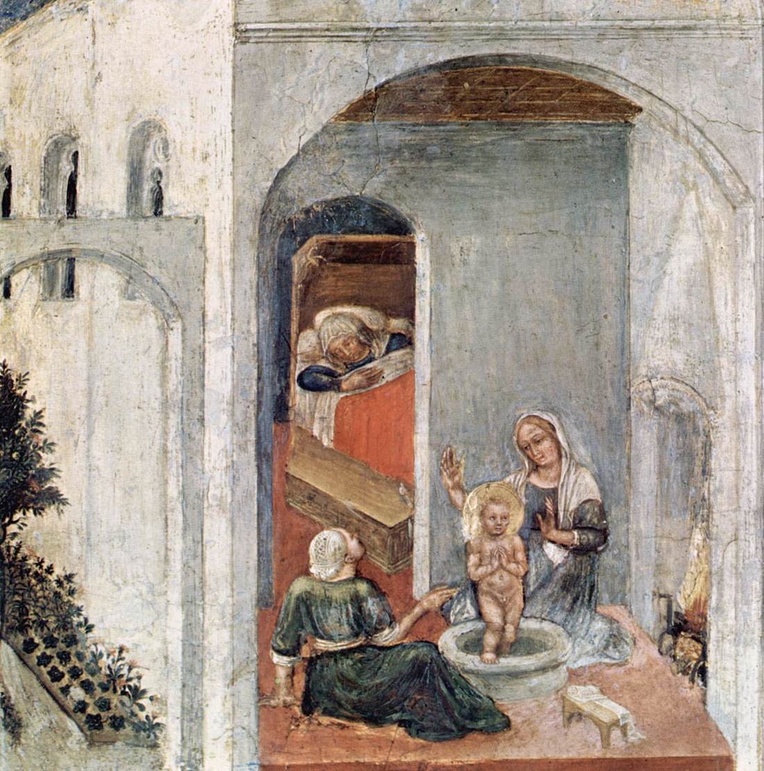 Polyptyque Quaratesi : La naissance de Saint Nicolas