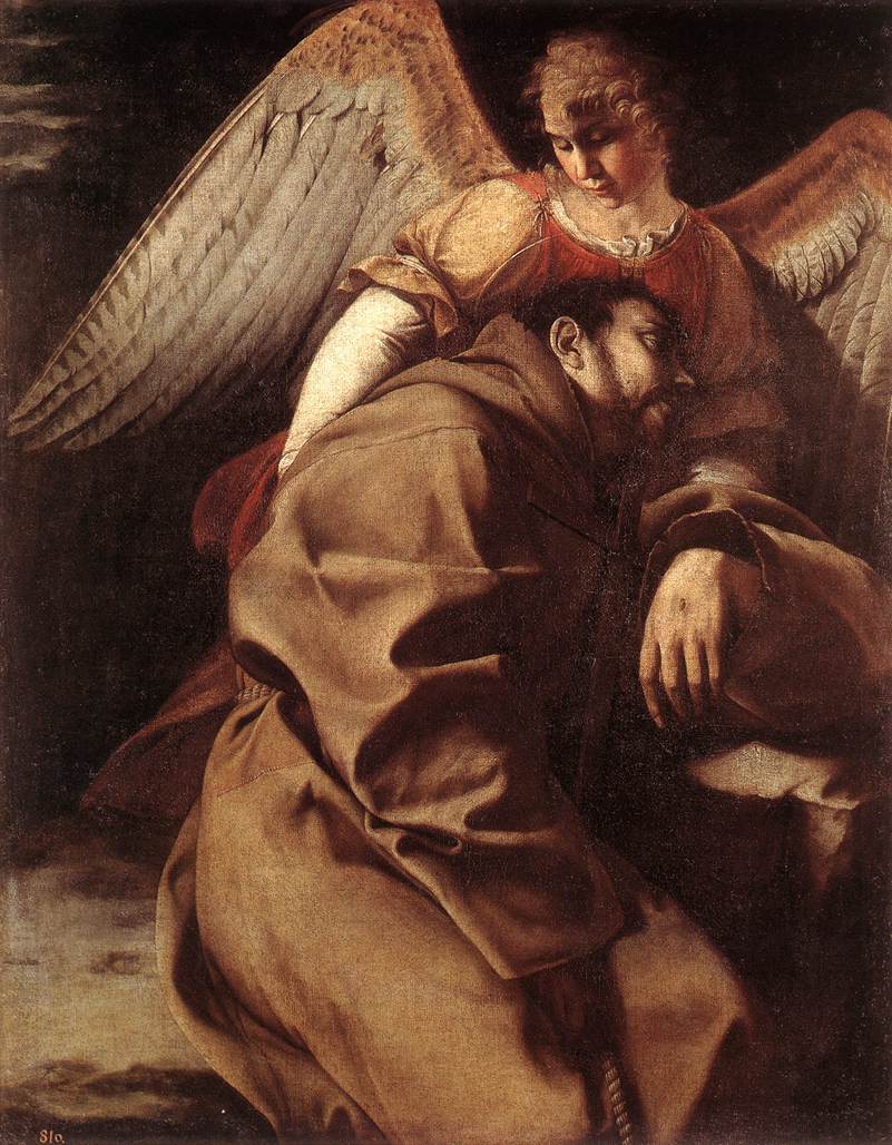 Saint François soutenu par un ange