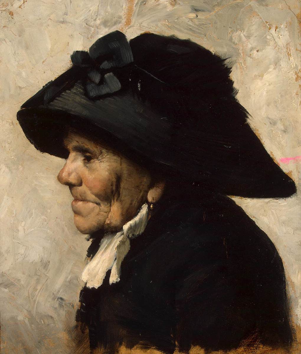 Étude d'une tête de vieille femme