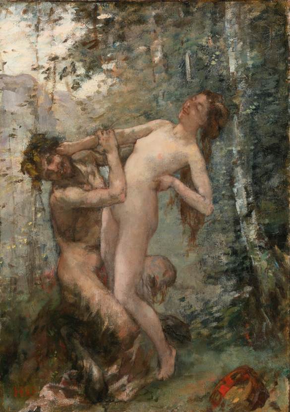 Satyre et bacchante