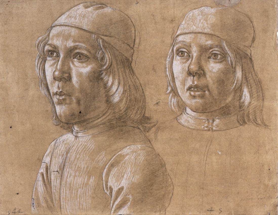 Portraits en buste de deux garçons (recto)