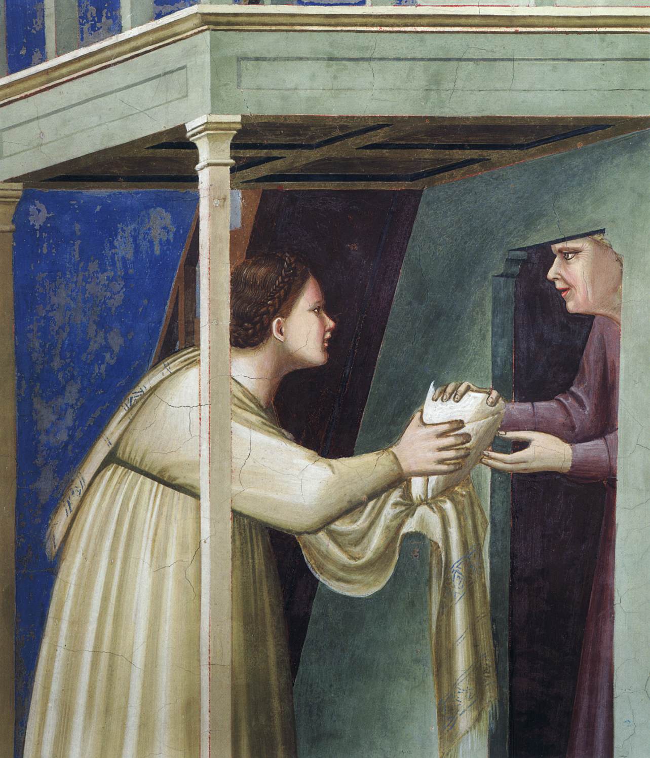 No. 7 Scènes de la vie de la Vierge : 1. La Naissance de la Vierge (détail)