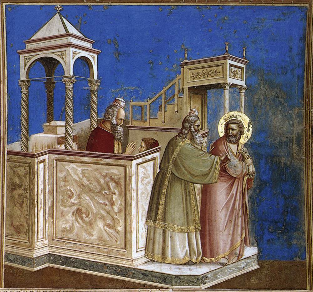 No. 1 Scènes de la vie de Joachim : 1. Rejet du sacrifice de Joachim (avant restauration)