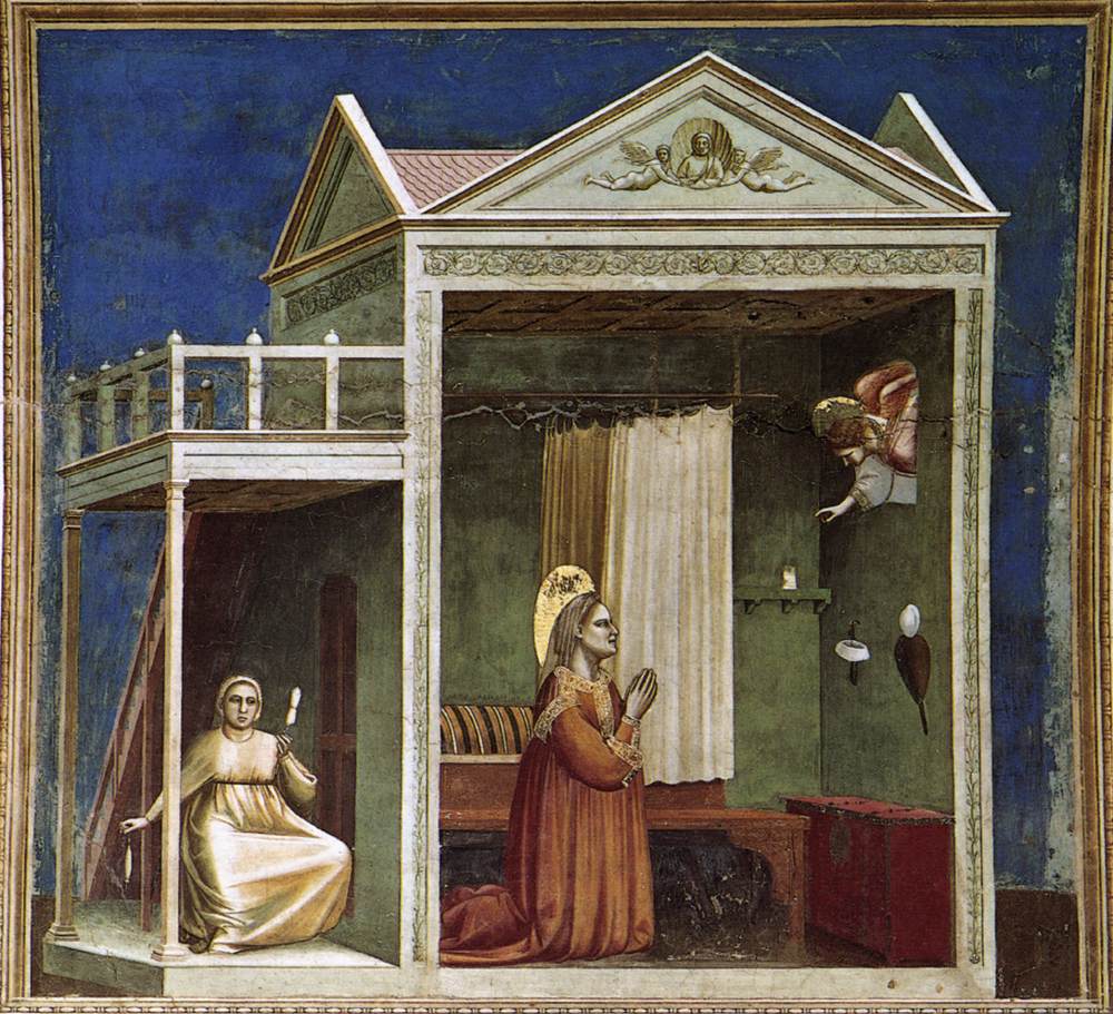 No. 3 Scènes de la vie de Joachim : 3. Annonciation à sainte Anne (avant restauration)