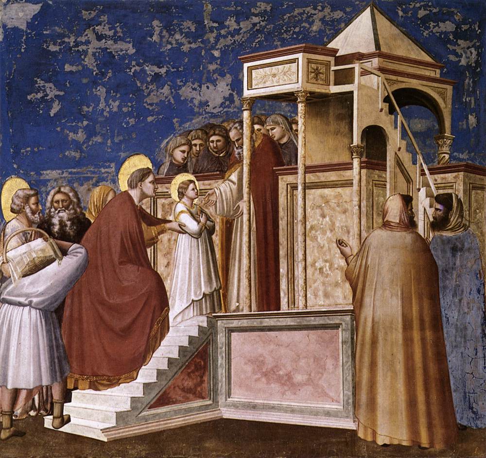 No. 8 Scènes de la vie de la Vierge : 2. Présentation de la Vierge au Temple (avant restauration)