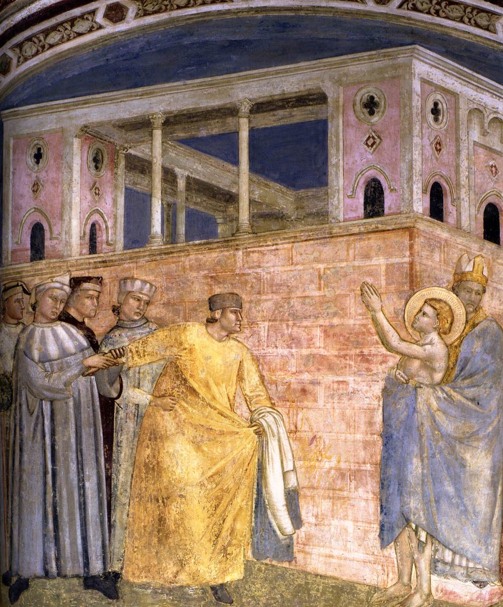 Scènes de la Vie de Saint François : 2. Renonciation aux biens du monde (détail)