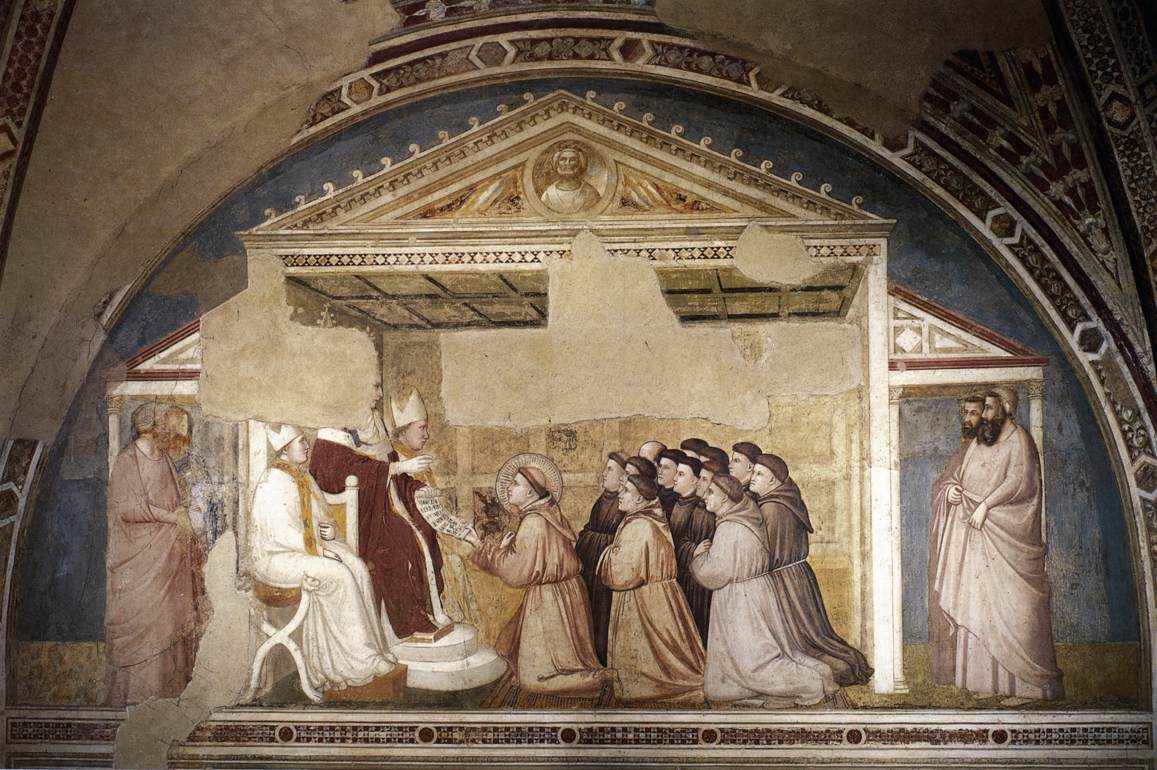 Scènes de la vie de saint François : 5. Confirmation de la Règle