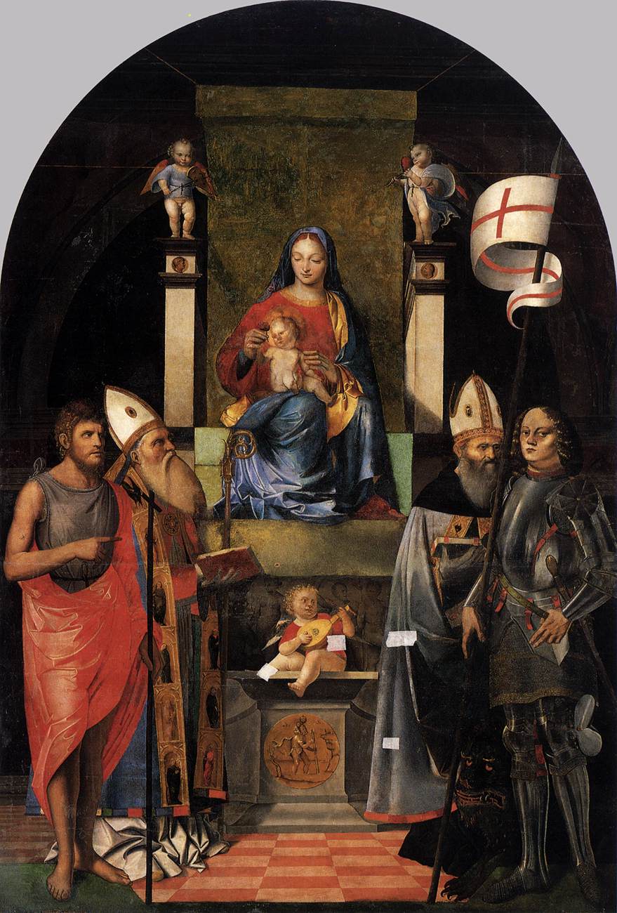 Vierge à l'Enfant en majesté entourée de saints