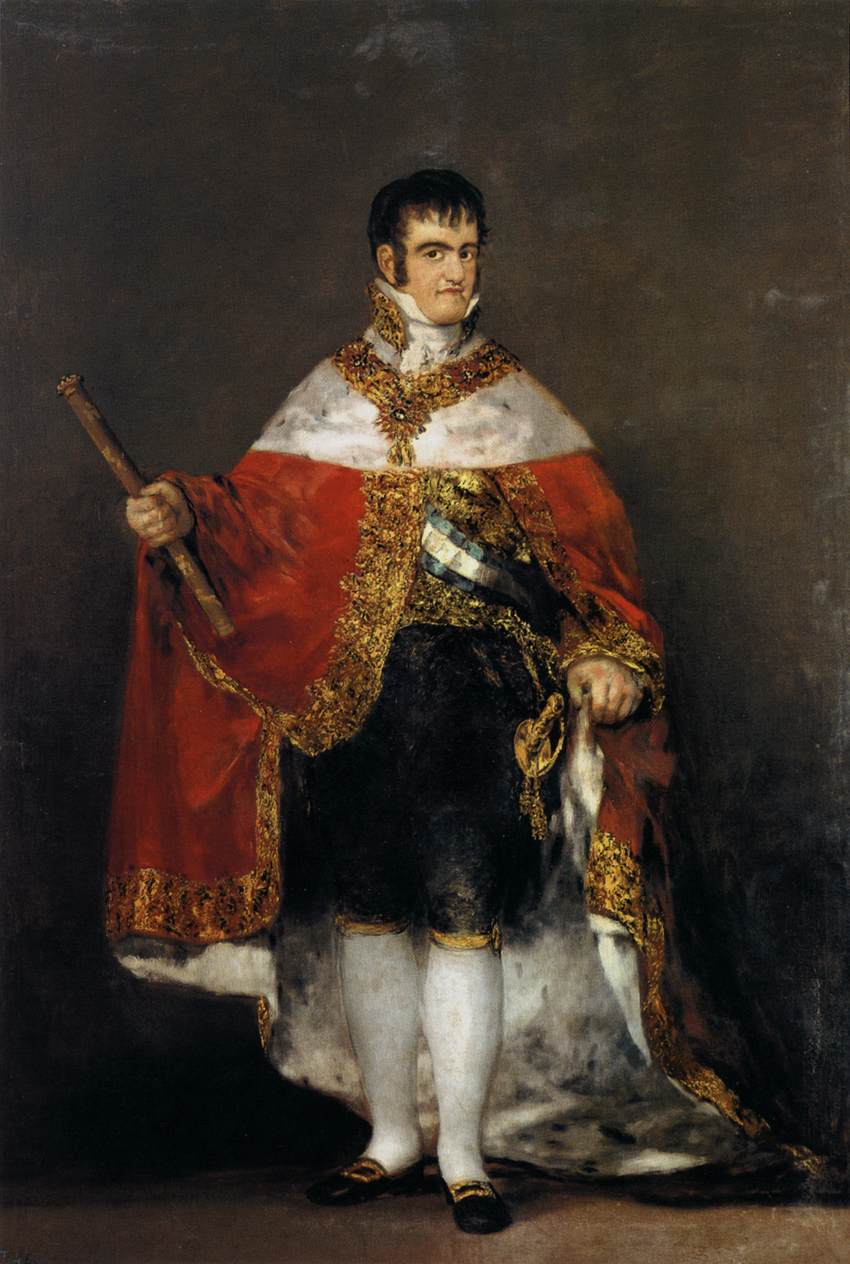 Le roi Ferdinand VII en manteau royal