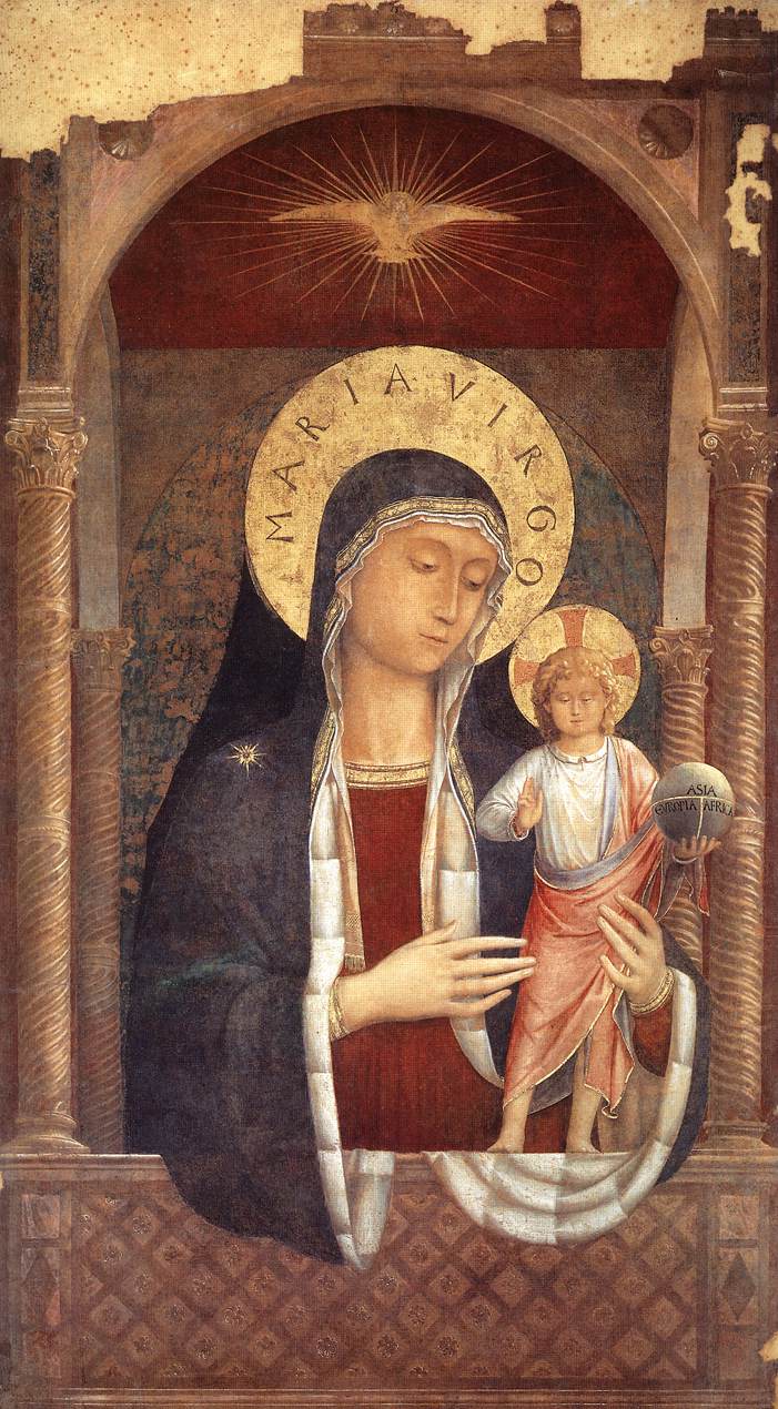 Madone à l'Enfant et des saints