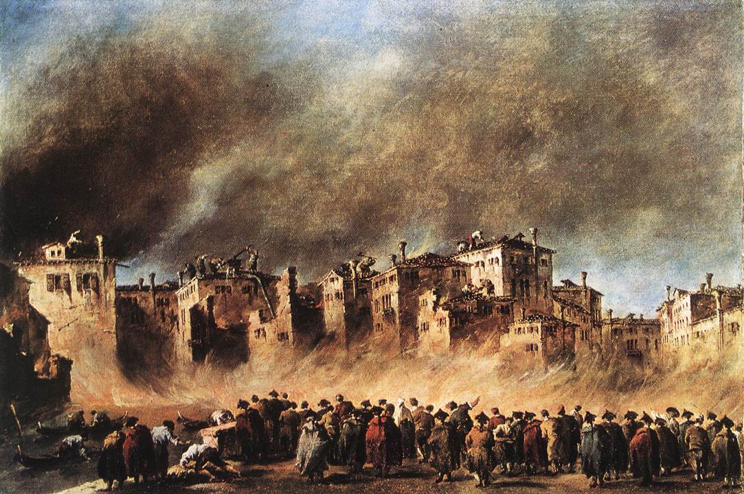 Incendie dans le dépôt d'huile à San Marcuola