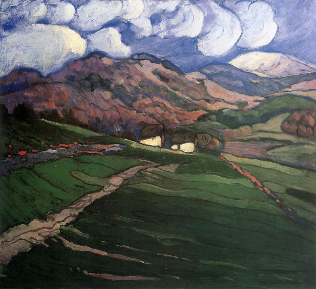 Vue de Nagybánya avec Gutin