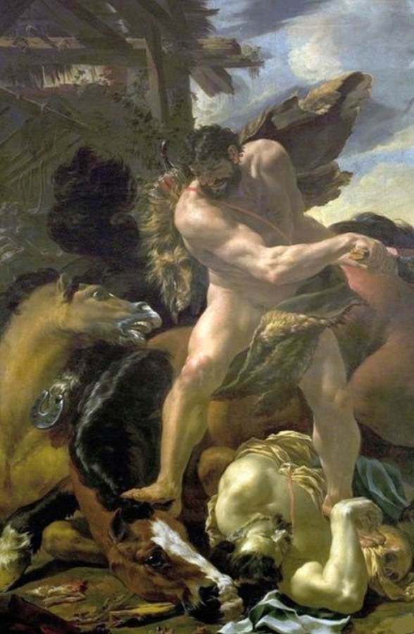 Hercule et les chevaux de Diomède
