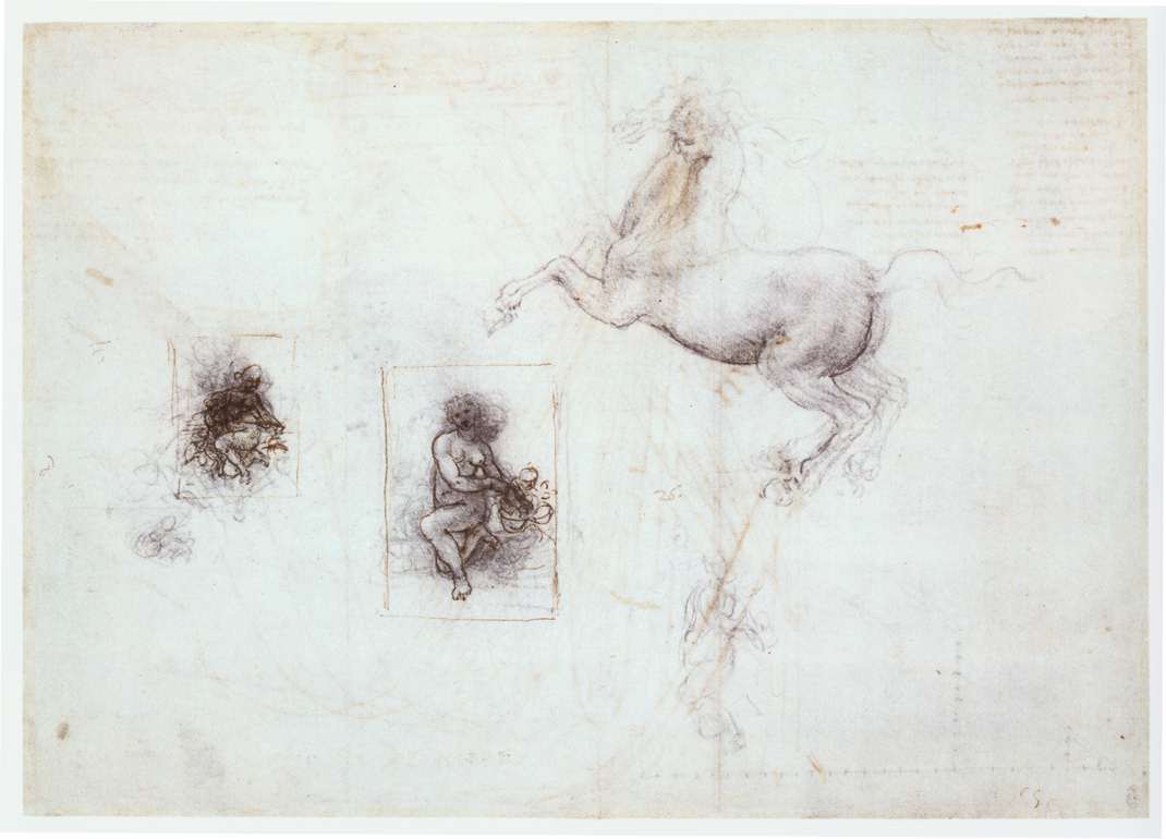 Études de Léda et d'un cheval
