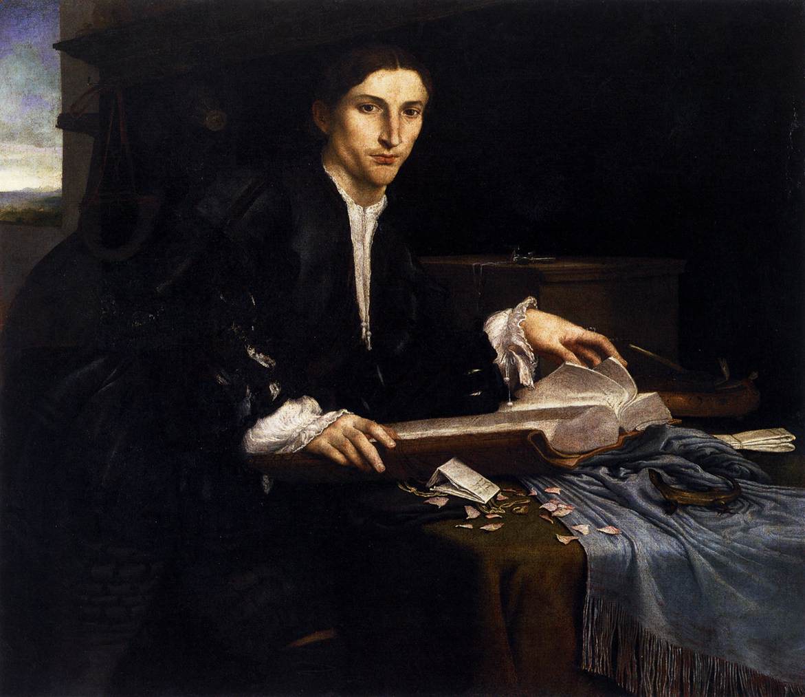 Portrait d'un gentilhomme dans son étude