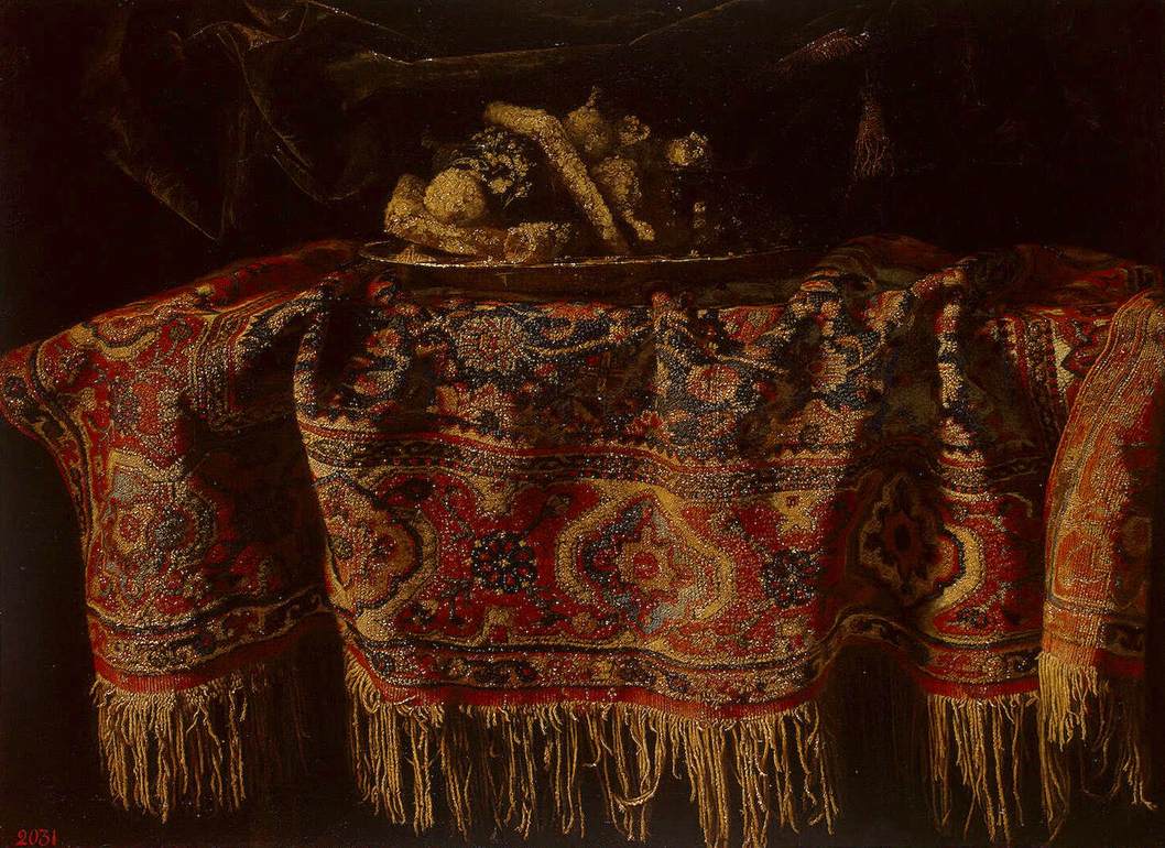 Nature morte au tapis oriental