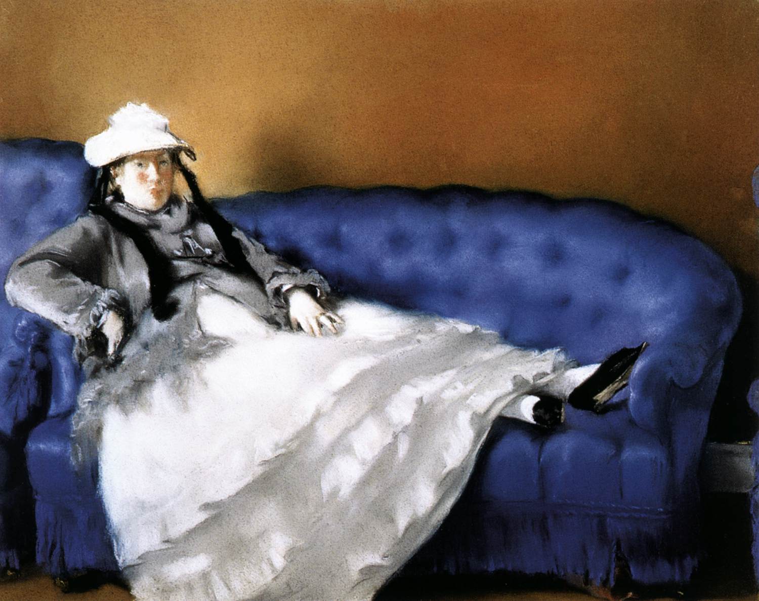 Madame Manet sur un canapé bleu