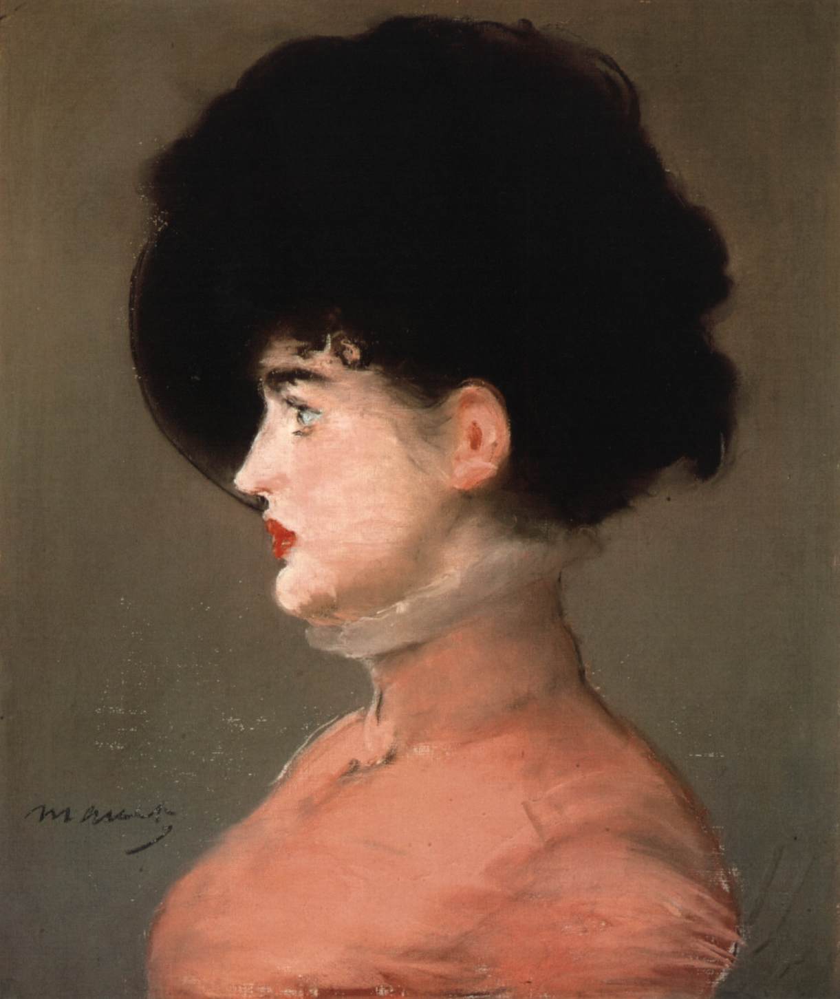 Portrait d'Irma Brunner au chapeau noir