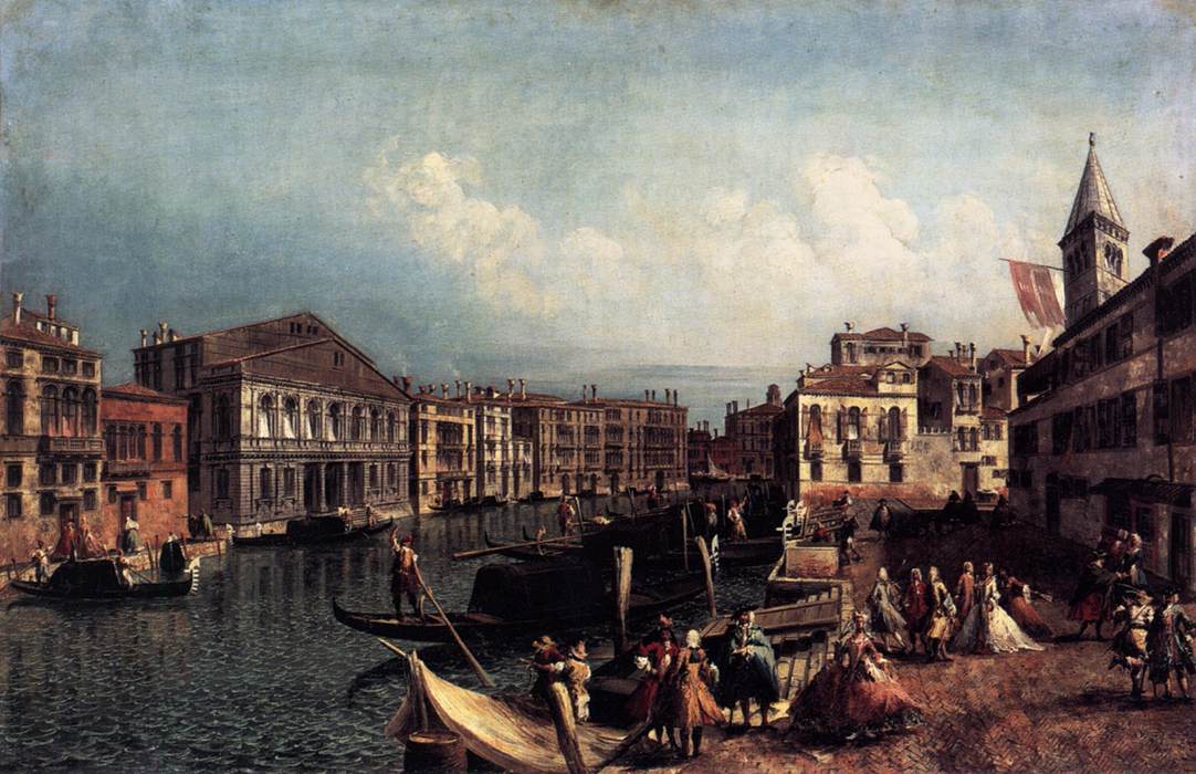 Le Grand Canal avec la Ca' Rezzonico et le Campo San Samuele