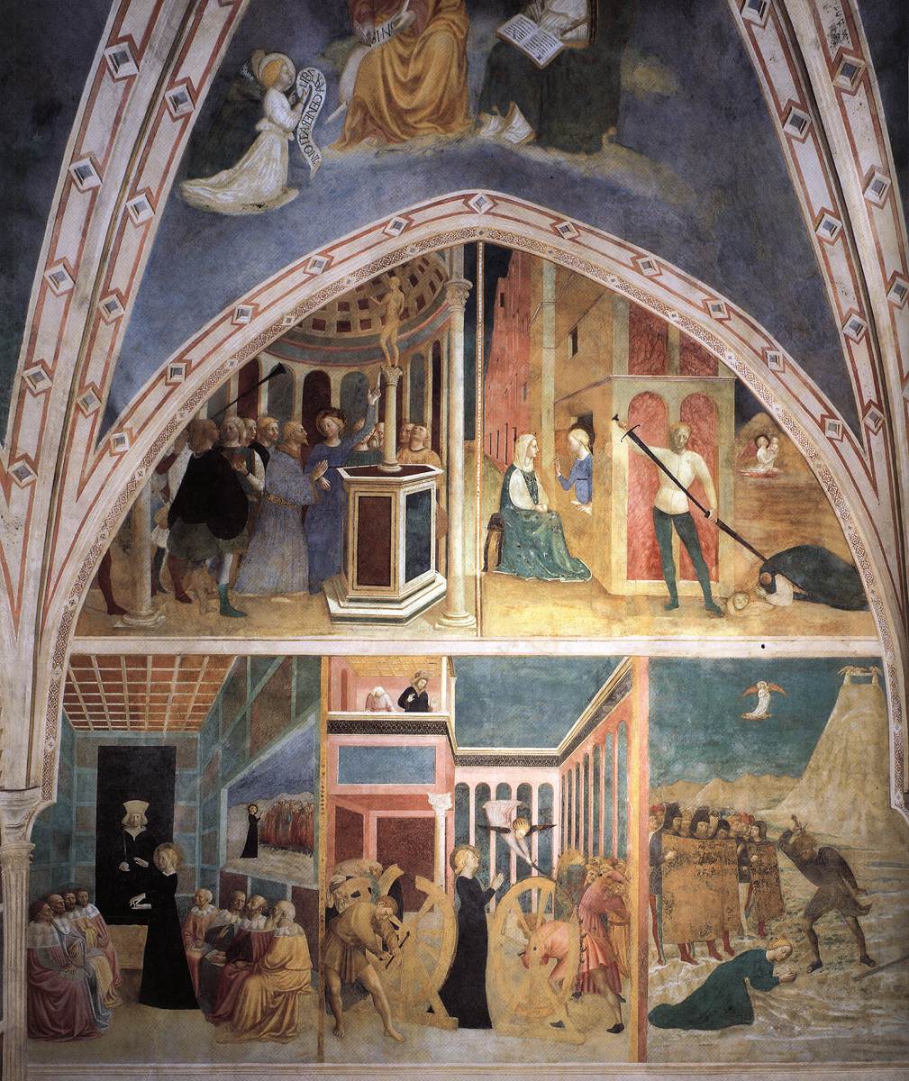 Scènes de la légende de Sainte Catherine (mur gauche)