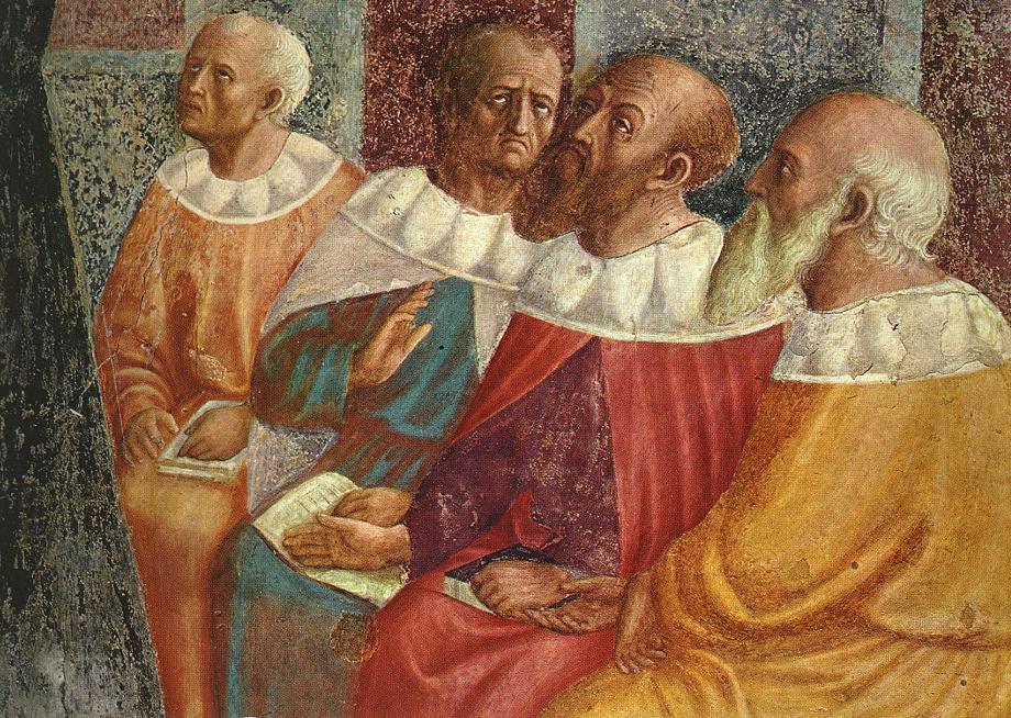 Sainte Catherine en disputation avec des docteurs (détail)
