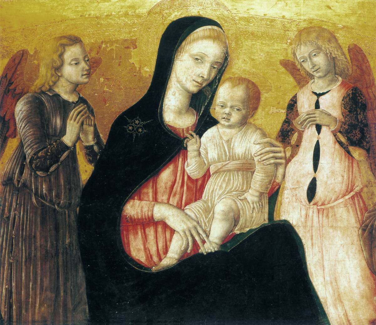 Vierge à l'Enfant et deux anges