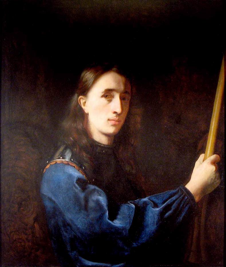 Autoportrait en manteau bleu avec cuirasse
