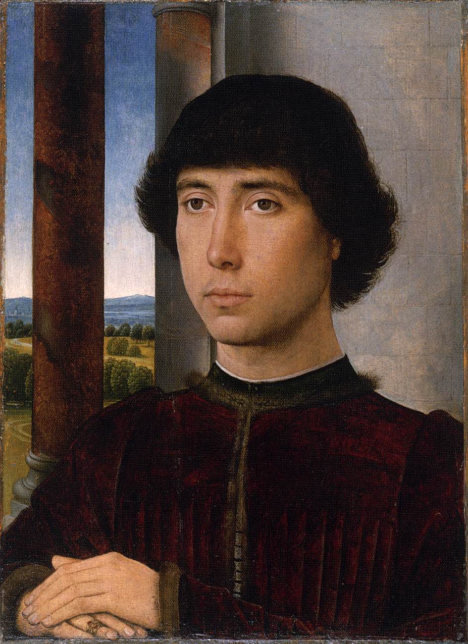 Portrait d'un homme dans une loggia