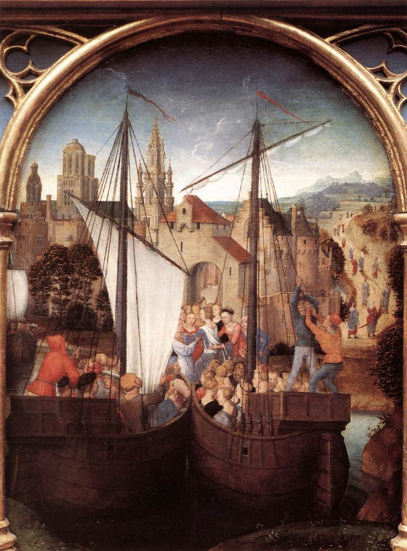 Châsse de sainte Ursule : Arrivée à Bâle (scène 2)
