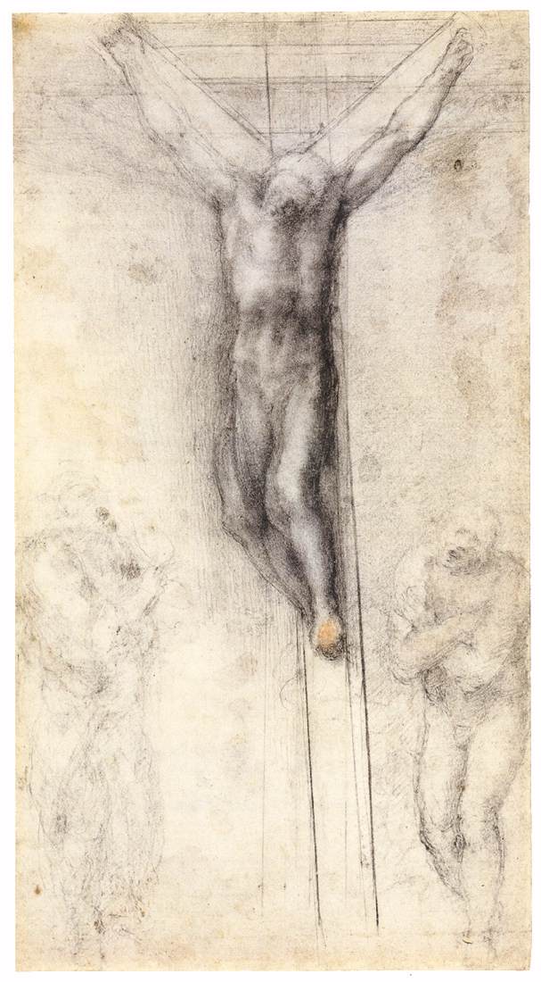 Le Christ en croix avec la Vierge et saint Jean (recto)